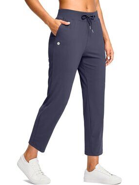 Chic Petite Ankle Pants for Women, 24"/26", Stylish with 2 Pockets, Versatile